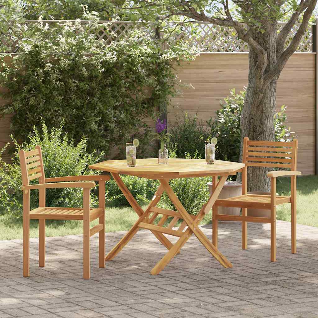 Vidaxl stoel 2 st bruin massief teakhout