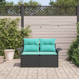 Vidaxl tuinbank 2-aantal zitplaatsen poly rattan