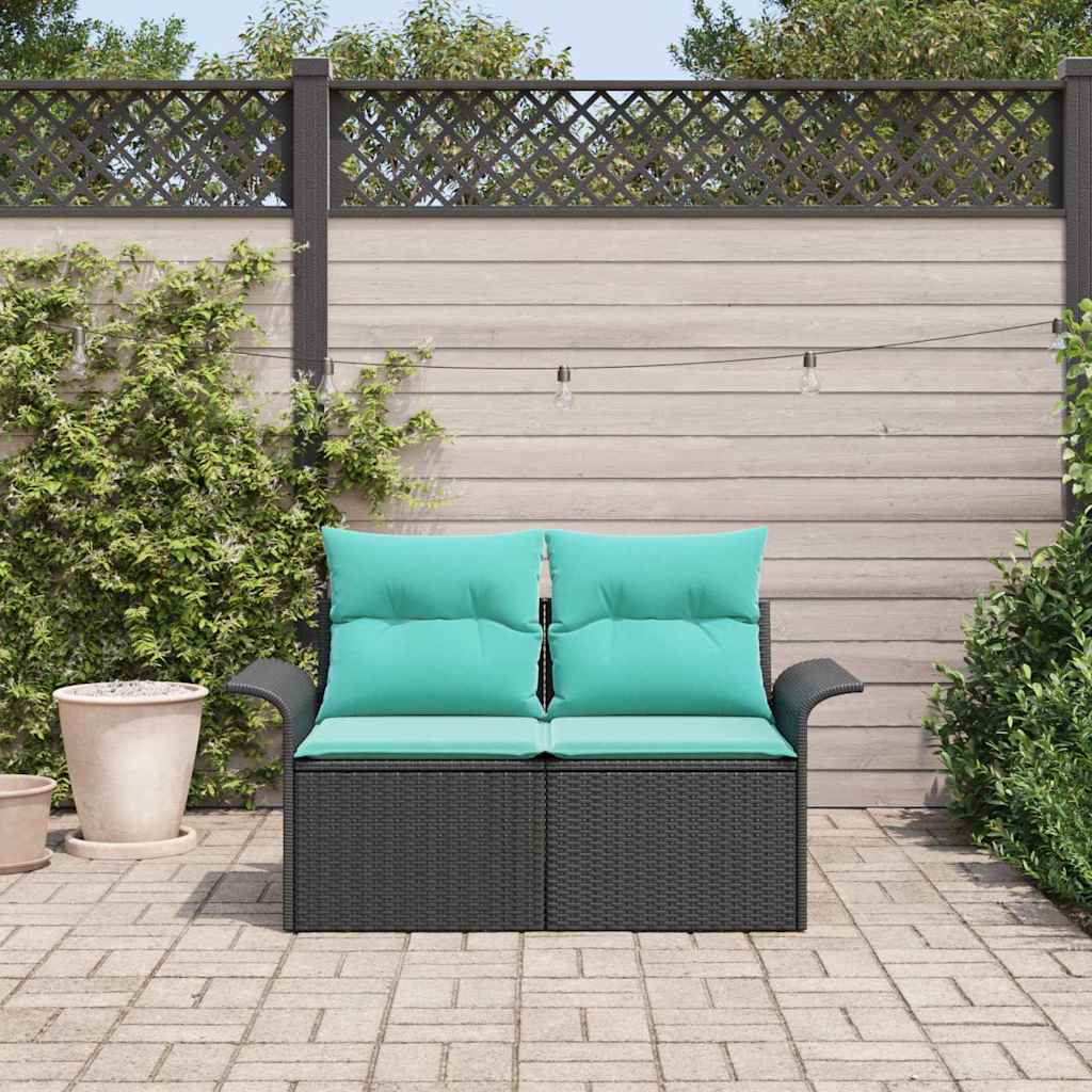 Vidaxl tuinbank 2-aantal zitplaatsen poly rattan