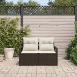 Vidaxl tuinbank met kussen 120 x 62 x 69 cm poly rattan