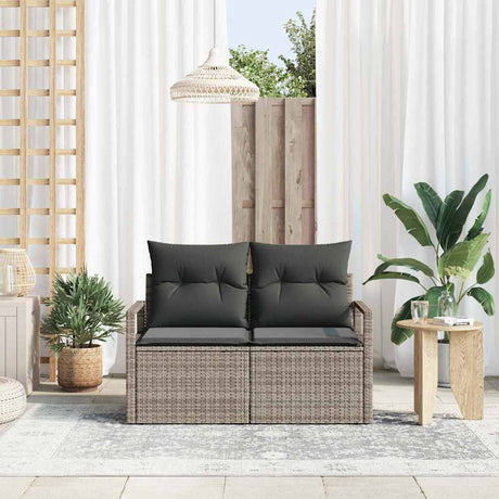 Vidaxl tuinbank met kussen 120 x 62 x 69 cm poly rattan