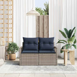 Vidaxl tuinbank met kussen 120 x 62 x 69 cm poly rattan