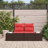 Vidaxl tuinbank met kussen met opslag 184 x 62 x 69 cm poly rattan