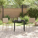 Vidaxl tuinstapelstoelen 2 st crème en bruin