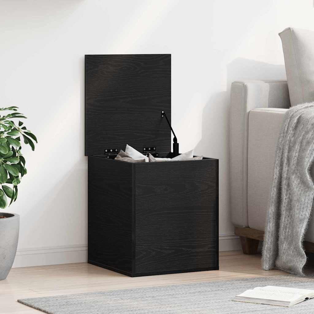 Vidaxl opslagdoos zwart eiken 40 x 42 x 46 cm bewerkt hout