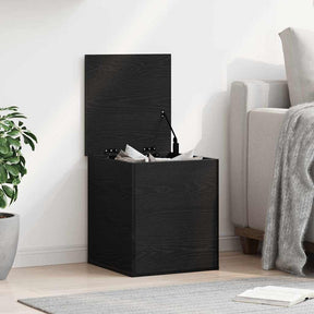 Vidaxl opslagdoos zwart eiken 40 x 42 x 46 cm bewerkt hout