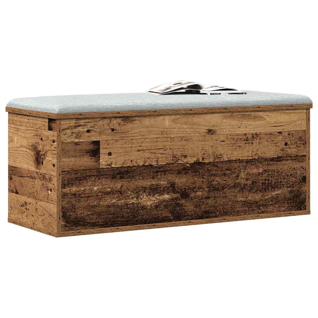 Vidaxl opslagdoos oud hout 90 x 35 x 35 cm bewerkt hout