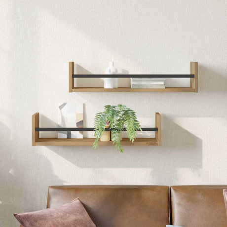 Vidaxl wandplank 2 st artisan eiken 60 x 16 x 14 cm