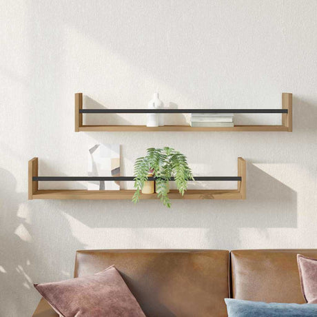 Vidaxl wandplank 2 st artisan eiken 80 x 16 x 14 cm