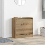 Vidaxl schoenenkast artisan eiken 60 x 21 x 57 cm bewerkt hout