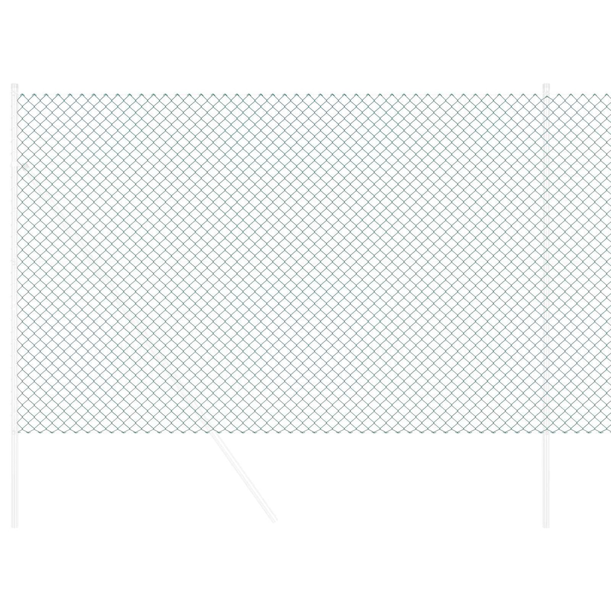 Vidaxl kettenschakelhek groen 25 x 1,6 m staal