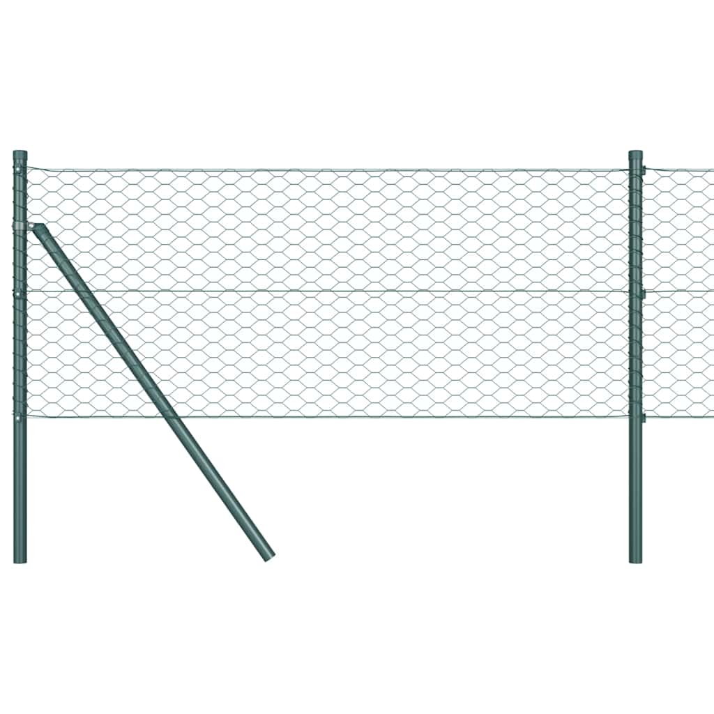 Vidaxl hexagon hek groen 0,8 x 25 m pvc