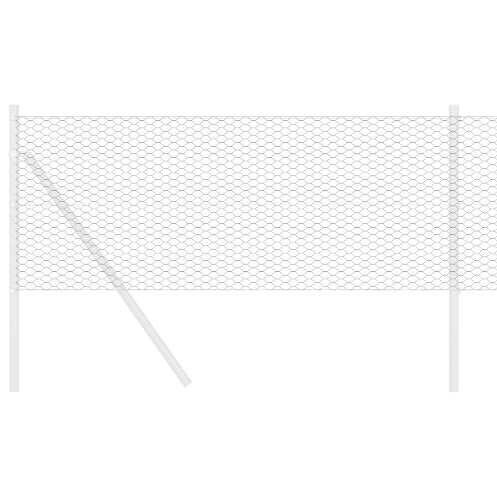 Vidaxl hexagon hek grijs 0,5 x 10 m pvc