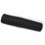 Vidaxl hexagon hek grijs 0,4 x 25 m pvc