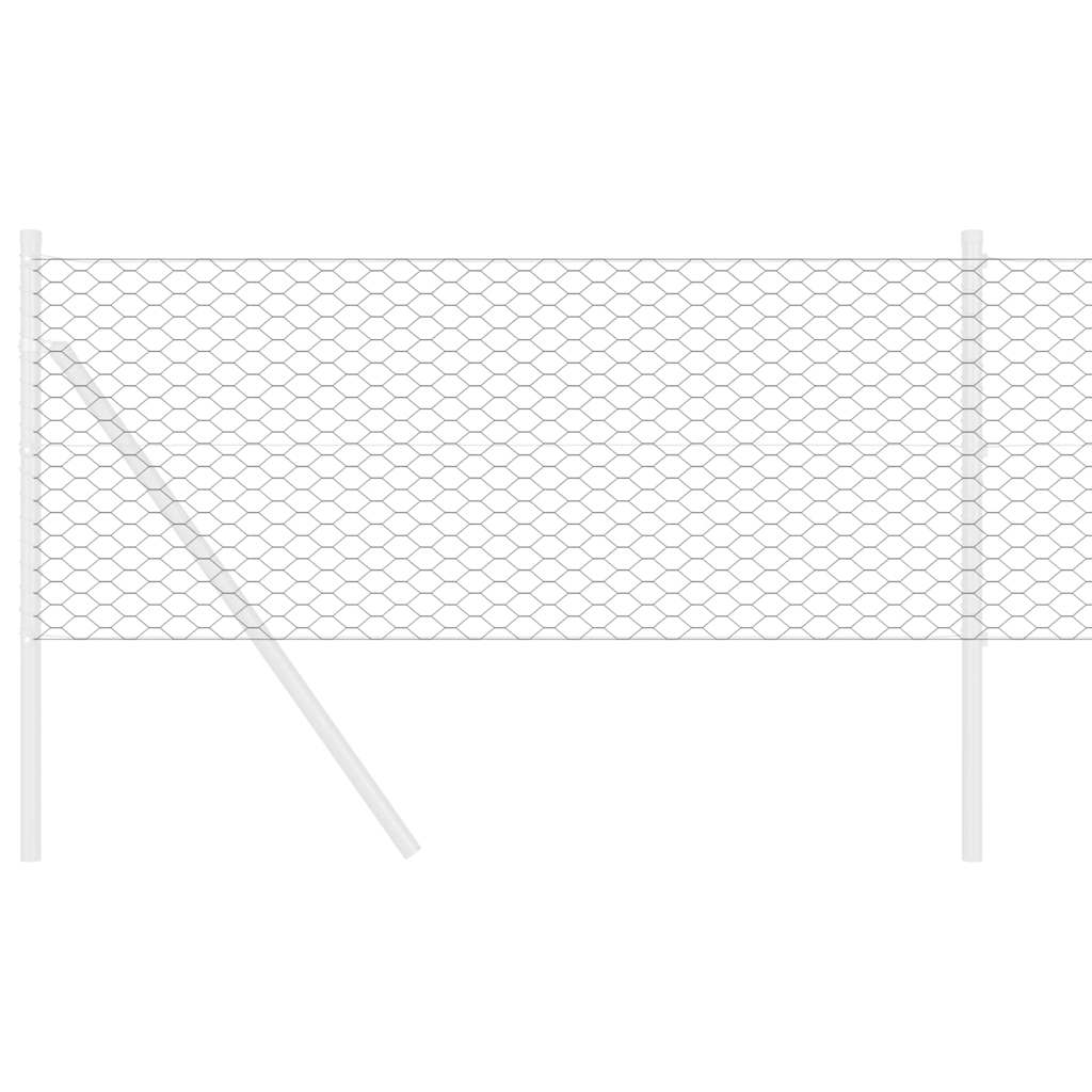 Vidaxl hexagon hek grijs 0,4 x 25 m pvc