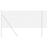 Vidaxl hexagon hek grijs 0,4 x 25 m pvc