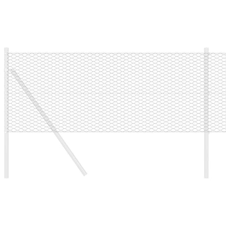 Vidaxl hexagon hek 0,4 x 50 m pvc grijs