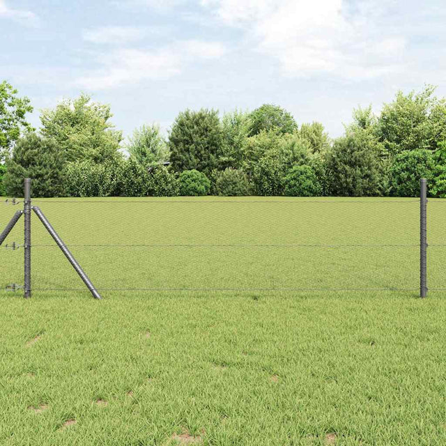 Vidaxl hexagon hek 0,4 x 100 m pvc grijs