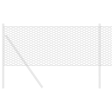 Vidaxl hexagon hek 0,6 x 100 m pvc grijs