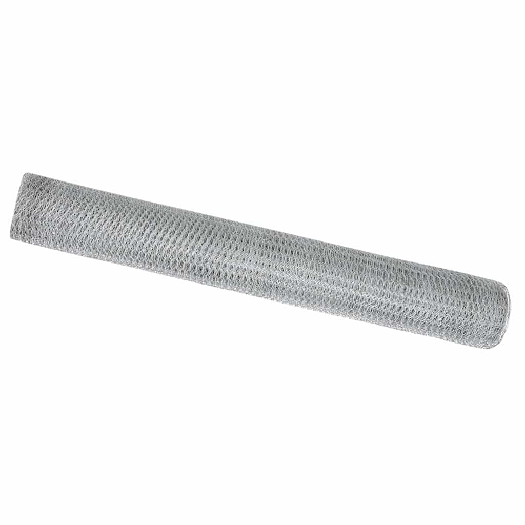 Vidaxl hexagon hek zilver 1 x 10 m gegalvaniseerd staal