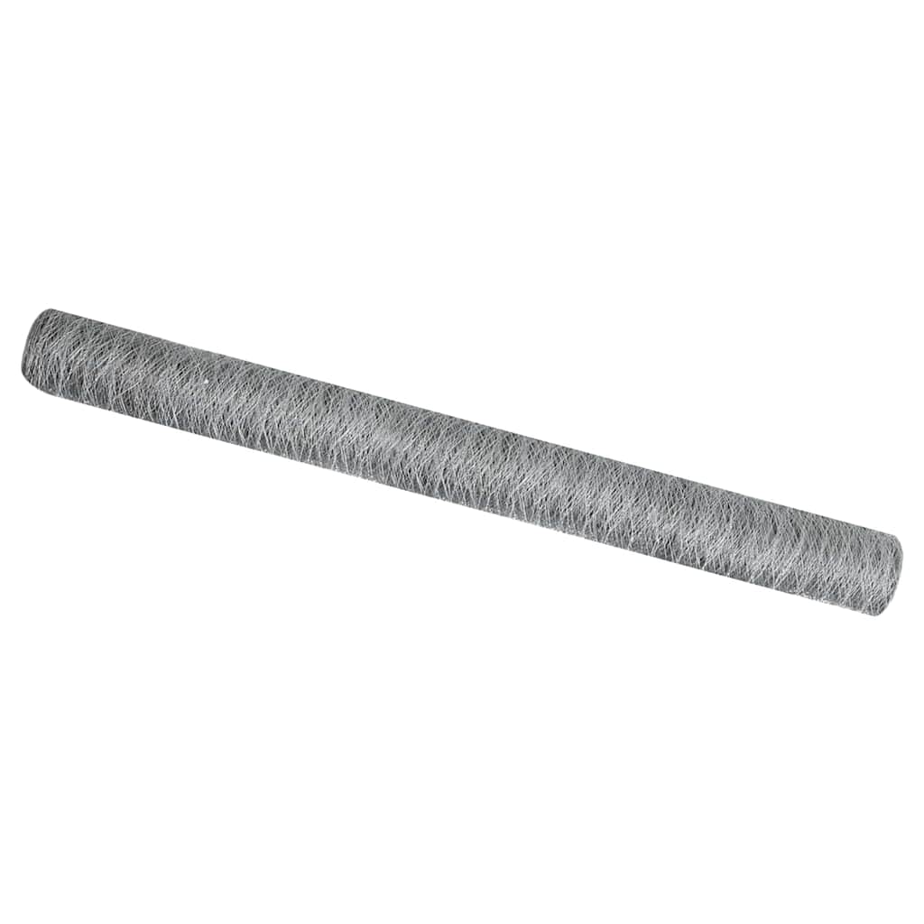 Vidaxl hexagon hek zilver 1,6 x 10 m gegalvaniseerd staal
