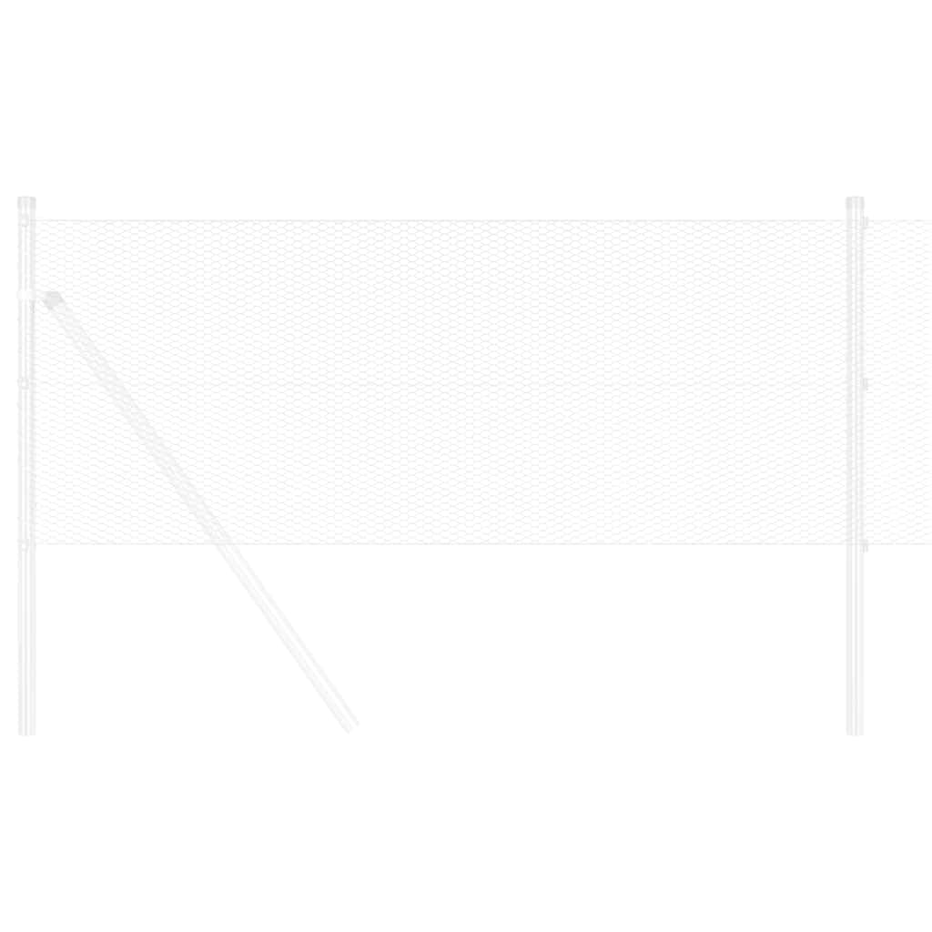 Vidaxl hexagon hek zilver 0,6 x 25 m gegalvaniseerd staal