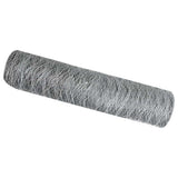 Vidaxl hexagon hek zilver 0,6 x 25 m gegalvaniseerd staal