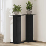 Vidaxl plantenstandaard 2 pcs zwart eiken 30 x 30 x 80 cm bewerkt hout