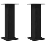 Vidaxl plantenstandaard 2 pcs zwart eiken 30 x 30 x 80 cm bewerkt hout