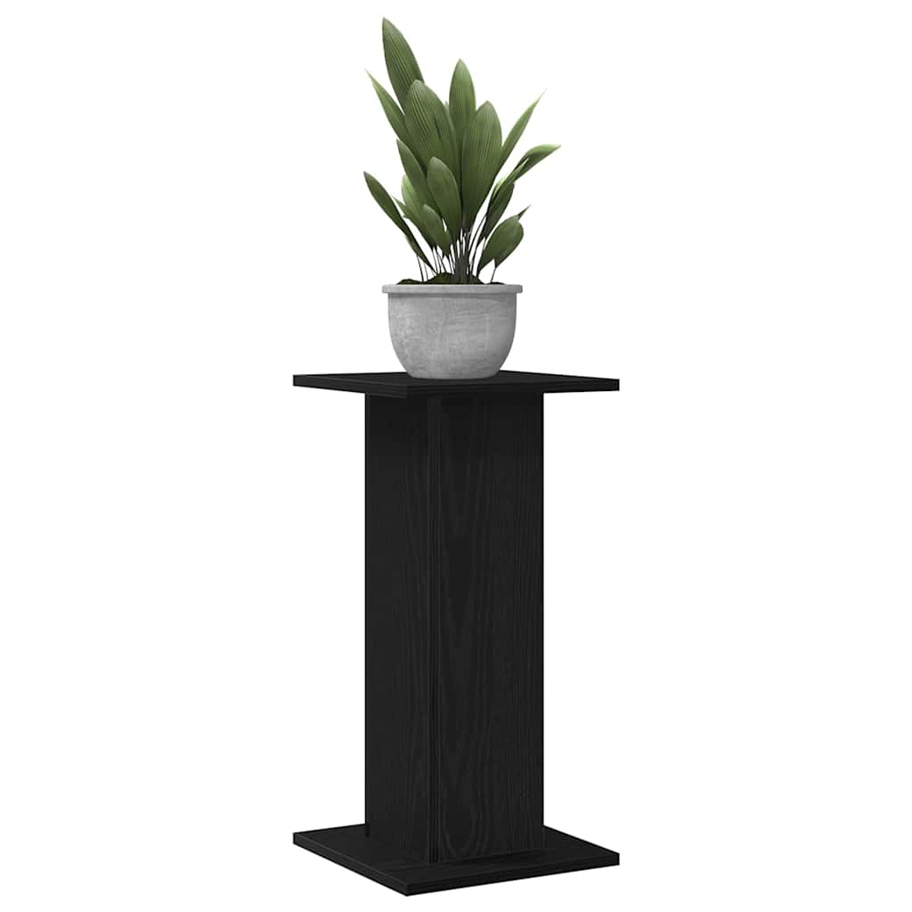 Vidaxl plantenstandaard 2 pcs zwart eiken 30 x 30 x 60 cm bewerkt hout
