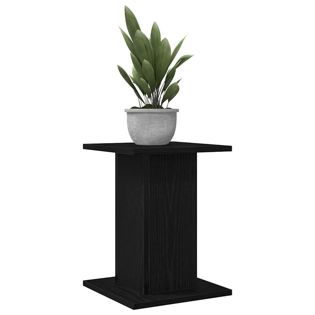 Vidaxl plantenstandaard 2 pcs zwart eiken 30 x 30 x 40 cm bewerkt hout