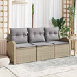 Vidaxl tuin sofa set beige poly rattan