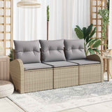 Vidaxl tuin sofa set beige poly rattan