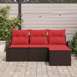 Vidaxl tuin sofa set bruin poly rattan
