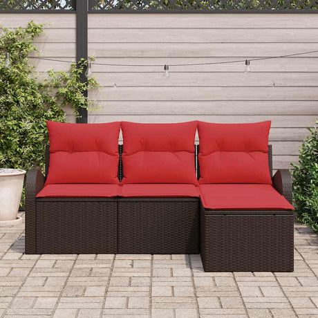 Vidaxl tuin sofa set bruin poly rattan