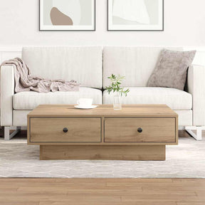 Vidaxl salontafel artisan eiken 90 x 90 x 28 cm bewerkt hout