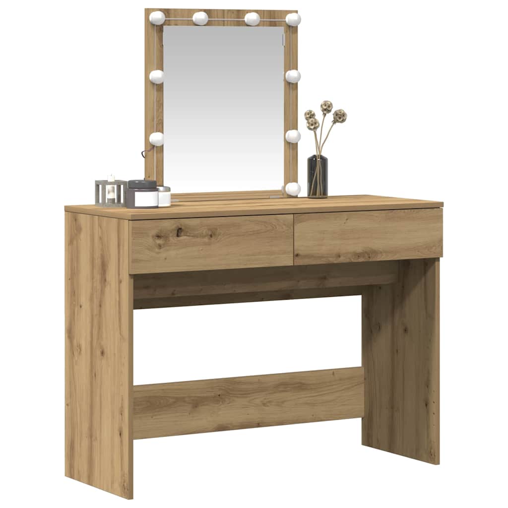Vidaxl plafondtafel artisan eiken 100 x 40 x 130 cm bewerkt hout