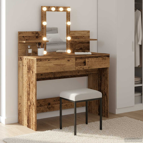 Vidaxl plafondtafel oudhout 100 x 40 x 130 cm bewerkt hout