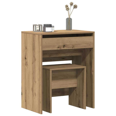 Vidaxl kaptafel 2 st artisanaal eikenkleurig 60 x 40 x 75 cm