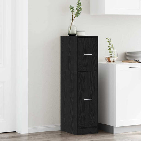 Vidaxl apothekerskast zwart eiken 30 x 41 x 118 cm bewerkt hout
