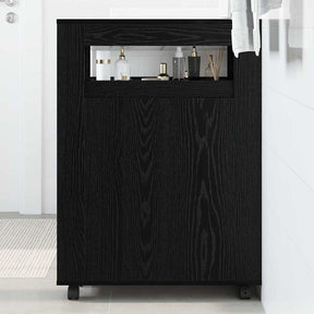 Vidaxl badkamermeubelset 65 x 23 x 87 cm bewerkt hout zwart eiken