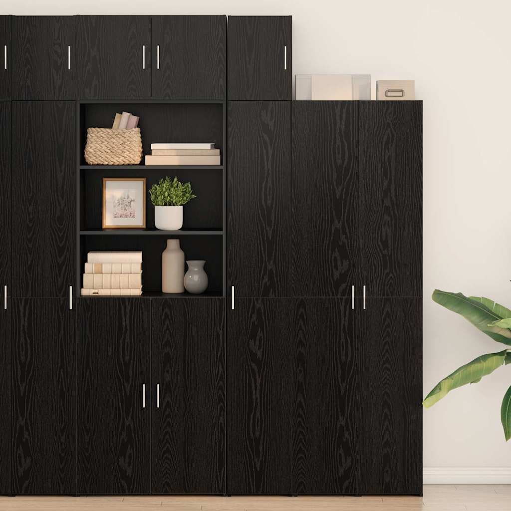 Vidaxl wandkast zwart eiken 30 x 42,5 x 39,5 cm bewerkt hout