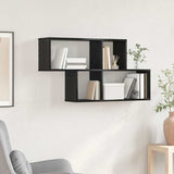 Vidaxl wandplank muurmontage zwart bewerkt hout