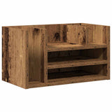 Vidaxl bureau organizer oudhout 44,5 x 24 x 25 cm bewerkt hout
