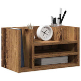 Vidaxl bureau organizer oudhout 44,5 x 24 x 25 cm bewerkt hout