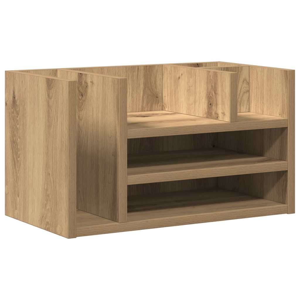 Vidaxl bureau organizer zwart eiken 44,5 x 24 x 25 cm bewerkt hout