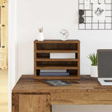 Vidaxl bureau organizer oudhout 36 x 26 x 29,5 cm bewerkt hout