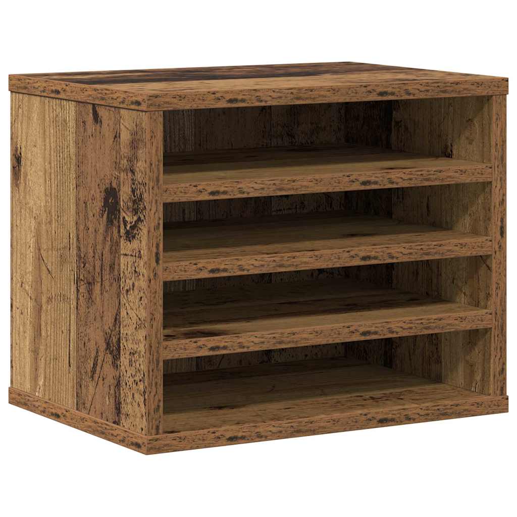Vidaxl bureau organizer oudhout 36 x 26 x 29,5 cm bewerkt hout