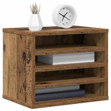 Vidaxl bureau organizer oudhout 36 x 26 x 29,5 cm bewerkt hout