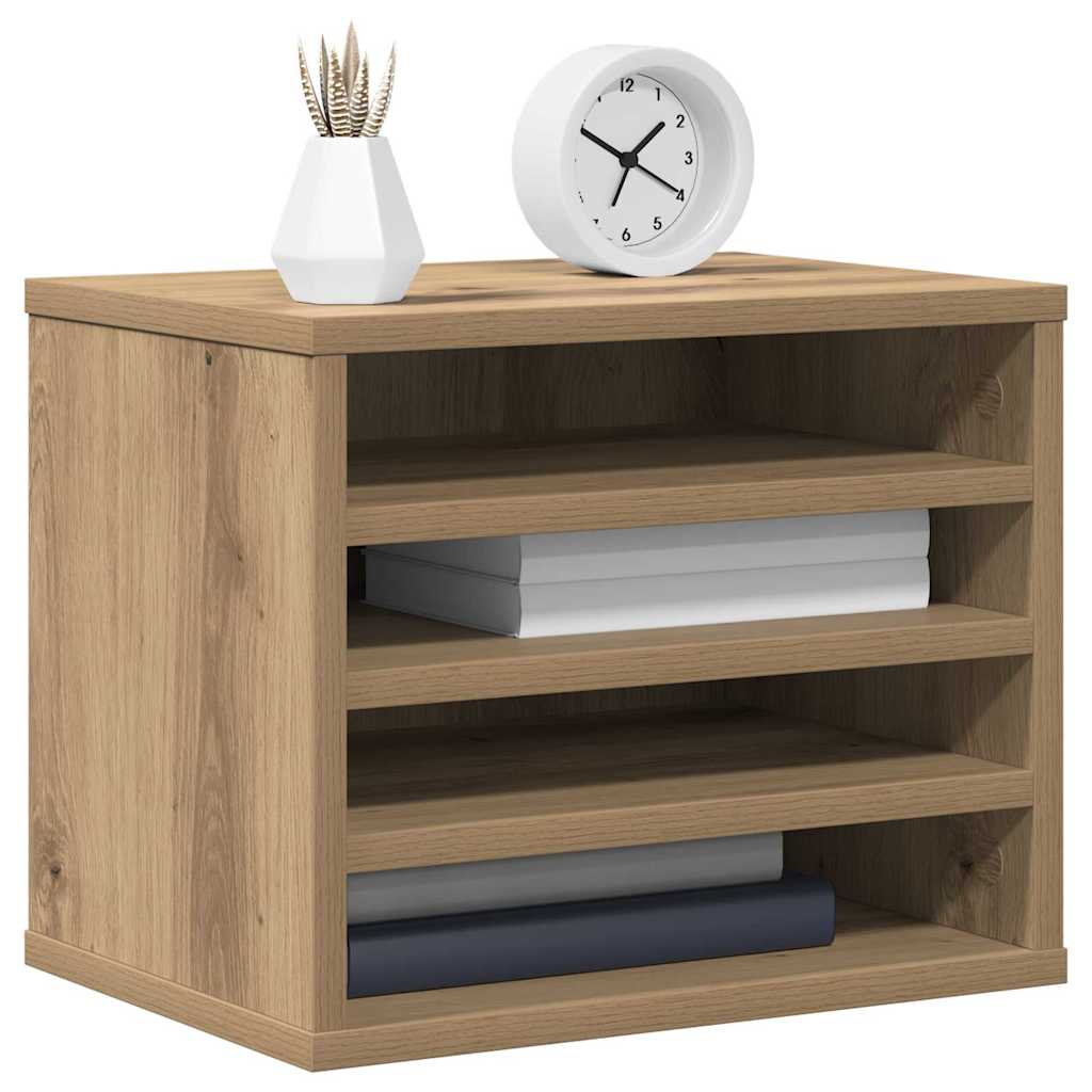 Vidaxl bureau organizer artisan eiken 36 x 26 x 29,5 cm bewerkt hout